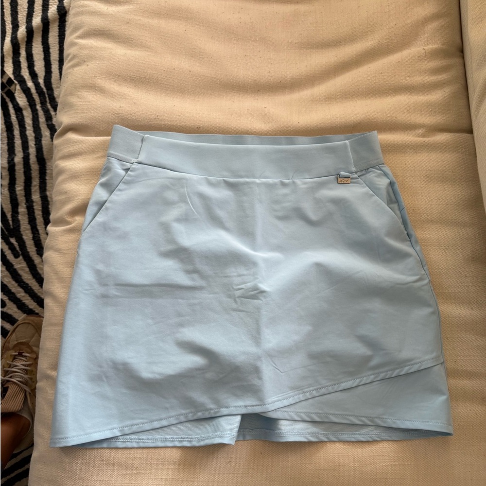 Chic Light Blue Skort with Pockets